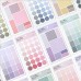 4 Sheets Color Labels Gradient Sticker Cute Stationery Sticker for DIY Scrapbooking Diary Journal Decoration Document Organizing Marking