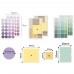 4 Sheets Color Labels Gradient Sticker Cute Stationery Sticker for DIY Scrapbooking Diary Journal Decoration Document Organizing Marking