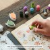 Color Finger Sponge Dauber Art Tool for Painting DIY Scrapbooking Journal Diary Photo Album Decoration Gift Card Making for Ink Pad Stamping