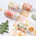 Lovely Fruit Washi Japanese Paper Tape Pearlized Scrapbooking Tape Rolls 75mm for DIY Decoration Journals Scrapbooks Gift Wrapping