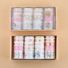20 Rolls Washi Japanese Paper Tape Gold Foil Masking Tape Decoration Tape 2 Meters for DIY Journals Scrapbooks Gift Wrapping