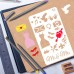 1pc Drawing Stencils Hollow Out Design PET Material Template Reusable for Children Students DIY Painting Craft Notebook Diary Scrapbooking Photo Album Card Journal Decoration