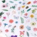 Flower Plants Sticker Self-Adhesive Decoration Stickers Washi Japanese Sticker 6 Sheets/Pack for DIY Decoration Journals Scrapbooks Diary Photo Album