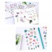 Flower Plants Sticker Self-Adhesive Decoration Stickers Washi Japanese Sticker 6 Sheets/Pack for DIY Decoration Journals Scrapbooks Diary Photo Album