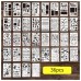 36pcs Children Drawing Stencils Kit PET Material Reusable Painting Template Birthday Gift for DIY Craft Journal Notebook Diary Scrapbooking Card Decoration Wood Burner Pen Tool, 7.0 * 4.0in