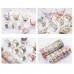 18 Rolls Washi Masking Tapes Set Floral Gold Foil Adhesive Decorative Paper Tape Beautiful Flower Leaves Plant Pattern Label Sticker for DIY Arts & Crafts Scrapbooking Journals Planners Card Gift Wrapping