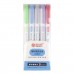 5 Colors Dual Tip Highlighter Pens Broad Chisel and Fine Tips Marker Pen for for School Students Office Home Supplies