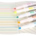 5 Colors Dual Tip Highlighter Pens Broad Chisel and Fine Tips Marker Pen for for School Students Office Home Supplies