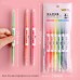 6 Colors Highlighter Pens Dual Tips Broad Chisel and Fine Tip Highlighter Markers Pen for Adults Students Children School Office Home Supplies