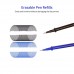 10 Pieces Blue Ink Erasable Gel Ink Pen Refills Fine Point 0.5mm Replacement Gel Pen Refills for Erasable Pens Office School Writing Stationery Supplies