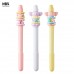 3pcs Cute Decompression Gel Pens 0.38mm Black Ink Pen Fun Stress Relief Pens Top Rotation Smooth Writing for Office School Children Students Stationary Supplies