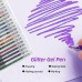 18 Color Glitter Gel Pen Set Colored Pen Color Changing Flash Marker for Office School Students Adults Writing Drawing Coloring Journaling Card Making Stationary Supplies