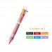 Ballpoint Pen Multicolor 6 In 1 Colorful Spring Retractable Design 0.5mm Ballpoint Pen Gift Scrapbooks Tool Birthday Card for Friends Students Stationery Office Workers Home School Supplies
