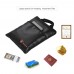 Fireproof Document Bag Water Resistant File Pouch Envelope Holder Silicone Coated Fiberglass Zipper Closure Safe Storage for Cash Money Passport Valuables