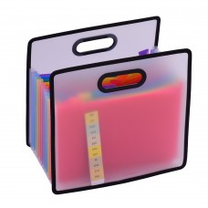 Accordian Expanding File Folder A4 Paper Filing Cabinet 12 Pockets Rainbow Coloured Portable Receipt Organizer with File Guide and Label Cards for Office School