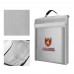 Fireproof Documents Bag 15*11*2.56in Non-Itchy Silicone Coated Silver Fire Water Resistant Safe Case with Handle for Valuables Documents Home Office Safety Supplies