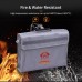 Fireproof Document Bag Large Size Fire & Water Resistant Money Bag Safety Box Zipper Closure with Shoulder Strap Storage Bag Pouch for Cash File Passport Jewelry Laptop Tablet Valuables