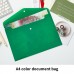 10PCS Expanding File Folder 1 Pocket Plastic Envelope File Organizer with Button Closure Card Slot Portable A4 Size Desktop Document Storage Waterproof for Coupon Invoice Receipt Cards Tickets Business Study Home