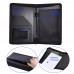 Portable Business Portfolio Padfolio Folder Document Case Organizer PU Leather with Business Card Holder Memo Note Pad