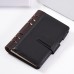 A6 PU Loose-leaf Spiral Notebook Binder Business Planner Dairy Agenda Vintage Office Stationery w/ Card Photo Slot Pen Holder Magnetic Cover Gift