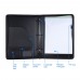 Multifunctional Professional Business Portfolio Padfolio Folder Document Case Organizer A4 PU Leather Zippered Closure Loose-leaf Loop with Business Card Holder Memo Note Pad
