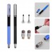 2-in-1 Precision Stylus Pen with Clip and Conductive Head and Disc Tip Universal Touchscreen Pen for All Capacitive Touchscreens Cell Phones Tablets Pack of 2pcs Black&Royal Blue