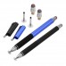 2-in-1 Precision Stylus Pen with Clip and Conductive Head and Disc Tip Universal Touchscreen Pen for All Capacitive Touchscreens Cell Phones Tablets Pack of 2pcs Black&Royal Blue