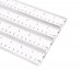 1pc 20cm/8 Inch Plastic Transparent Ruler Simple Straight Ruler Measuring Tool for Student School Office Drawing Stationery Supplies