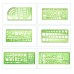 6 Pieces Drawing Templates Building Formwork Geometric Design Office Furniture Drawing Measuring Template Ruler for School Office Supplies